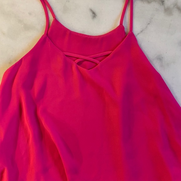 Pink Ruffle Boat Neck Style Top - Picture 2 of 4